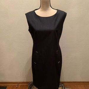 Classic sheath dress by Calvin Klein in indigo
